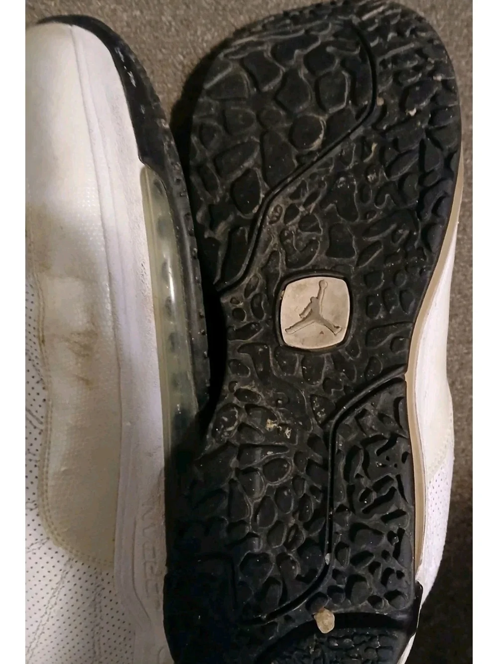 Jordan White black Gray Athletic Sneakers Men’s Sz 10 Jumpman Basketball Shoes